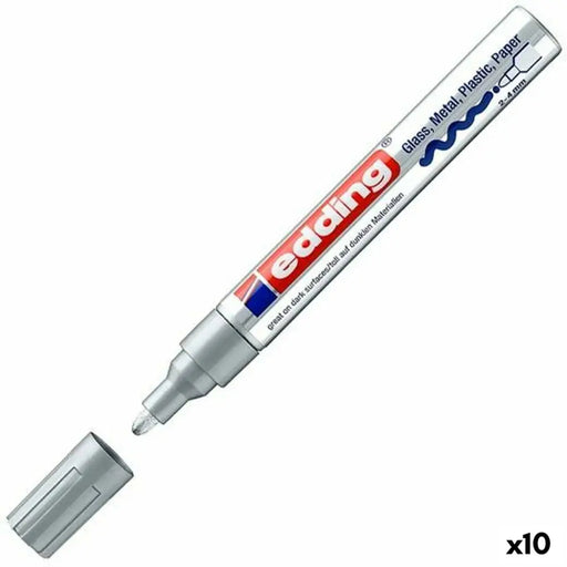 Перманентен флумастер Edding 750 Сребрист 10 броя 2-4 mm