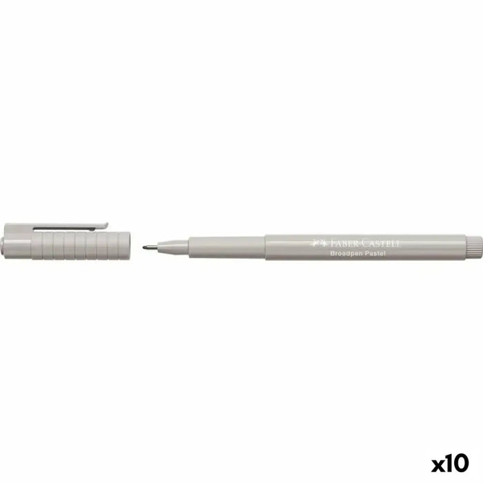 Перманентен флумастер Faber-Castell Broadpen Pastel Сив (10