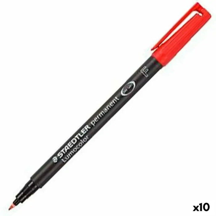 Перманентен флумастер Staedtler Lumocolor 318-2 F Червен