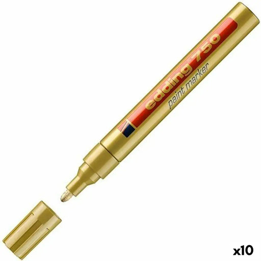 Перманентен флумастер Edding 750 Златен 10 броя 2-4 mm (10