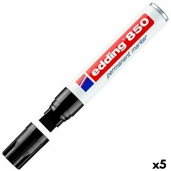 Перманентен флумастер Edding 850 Черен (5 броя)