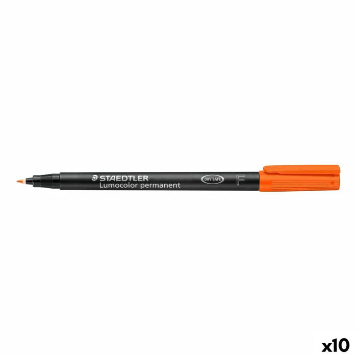 Перманентен флумастер Staedtler 318-4 Оранжев 0,6 mm 10