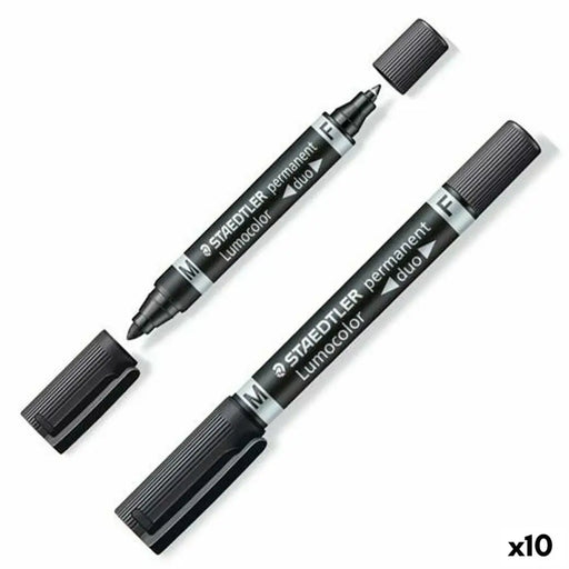 Перманентен флумастер Staedtler Lumocolor 348-9 Черен (10