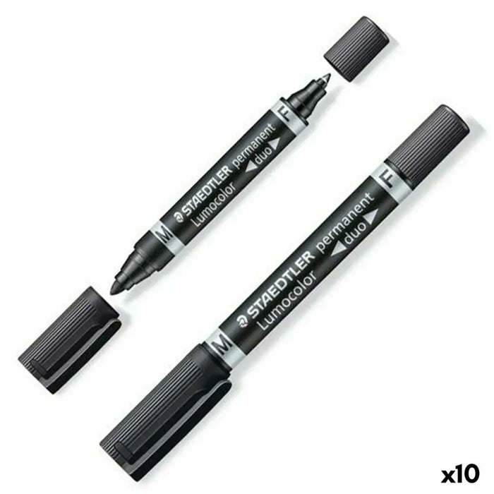 Перманентен флумастер Staedtler Lumocolor 348-9 Черен (10