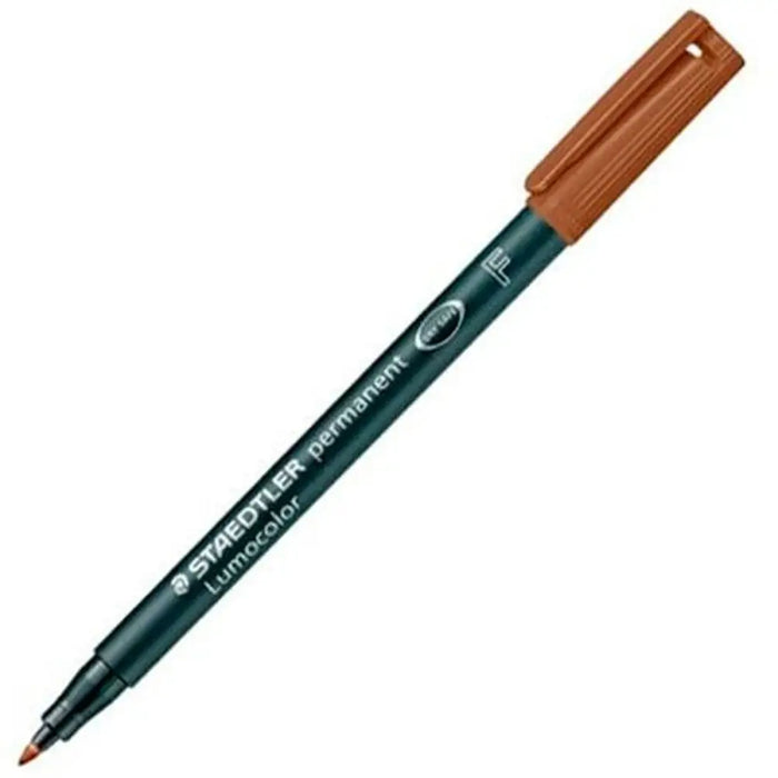 Перманентен флумастер Staedtler Lumocolor Кафяв (10 броя)