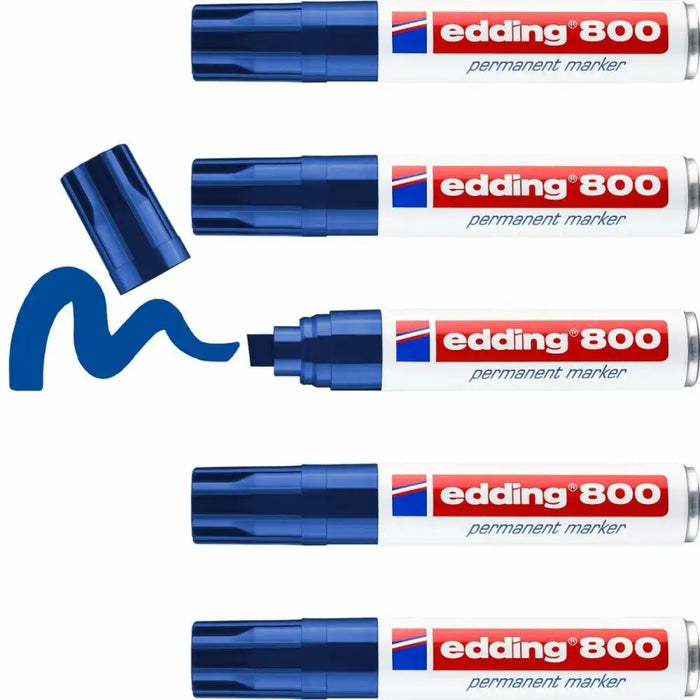 Перманентен флумастер Edding 800 Син (5 броя)