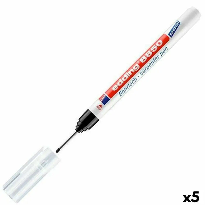 Перманентен флумастер Edding 8850 Бормашина Черен (5 броя)