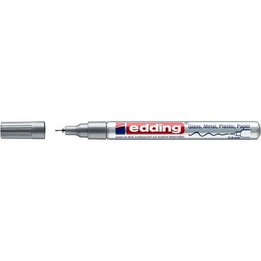 Перманентен флумастер Edding 780 Сребрист (10 броя)