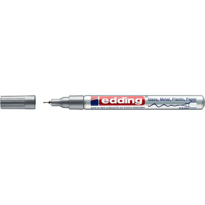 Перманентен флумастер Edding 780 Сребрист (10 броя)