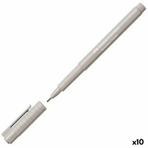 Перманентен флумастер Faber-Castell Broadpen Pastel Сив (10