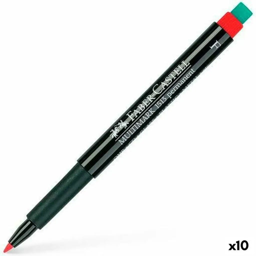 Перманентен флумастер Faber-Castell Multimark 1513 F Червен