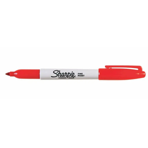 Перманентен флумастер Sharpie Fine Point Червен (12 броя)