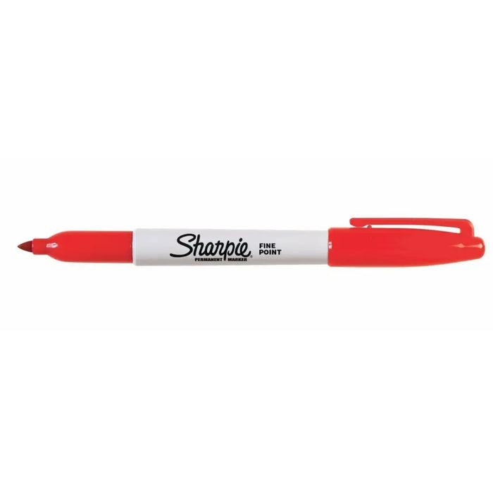 Перманентен флумастер Sharpie Fine Point Червен (12 броя)