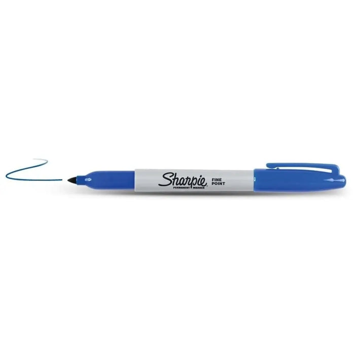 Перманентен флумастер Sharpie Fine Point Син (12 броя)