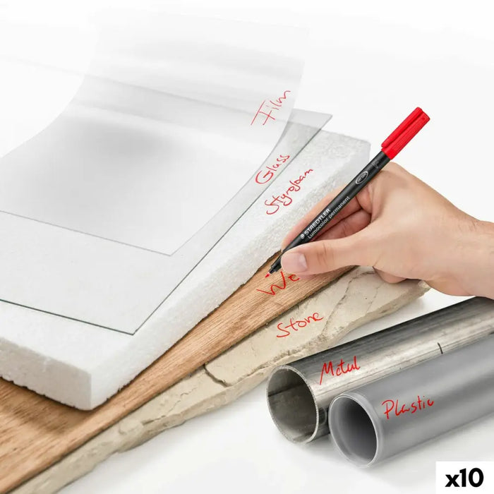Перманентен флумастер Staedtler 318-4 Оранжев 0,6 mm 10
