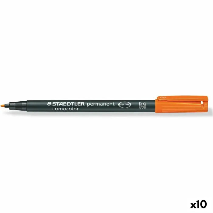 Перманентен флумастер Staedtler Lumocolor 317 M Оранжев (10