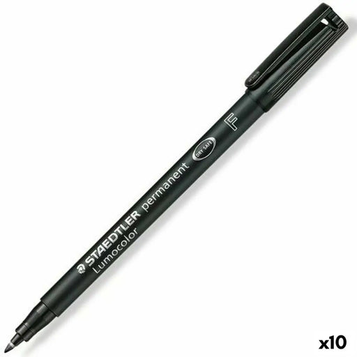 Перманентен флумастер Staedtler Lumocolor 318-9 Черен (10