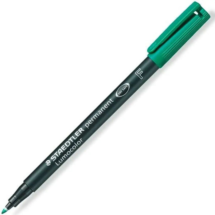 Перманентен флумастер Staedtler Lumocolor 318 F Зелен (10