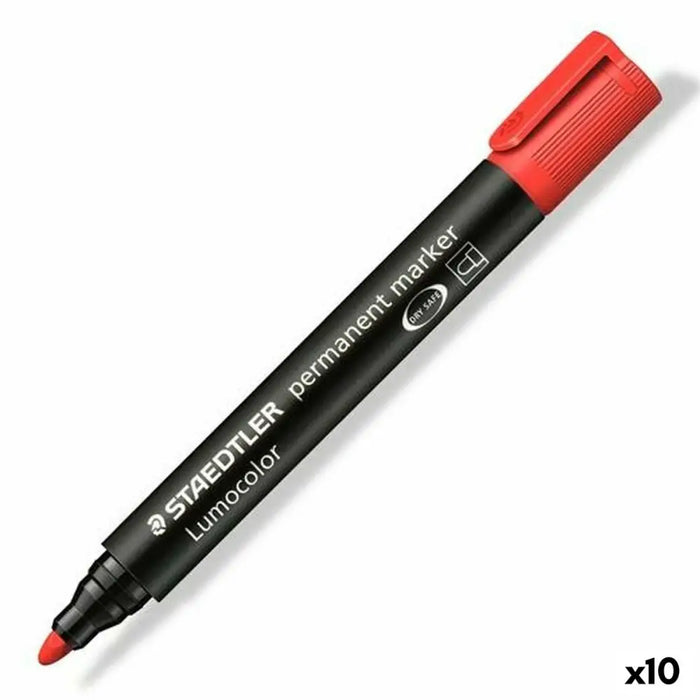 Перманентен флумастер Staedtler Lumocolor 352-2 Червен (10