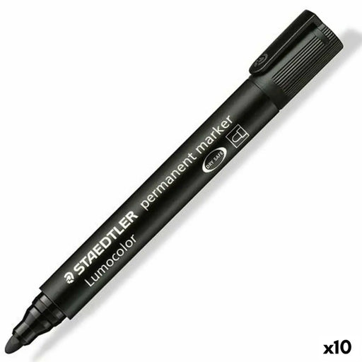 Перманентен флумастер Staedtler Lumocolor 352-9 Черен (10