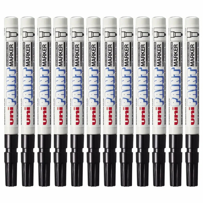 Перманентен флумастер Uni-Ball Paint PX-21L Черен 12 Части