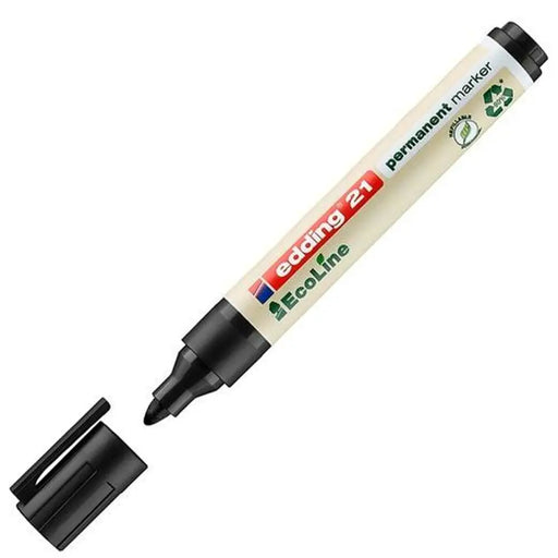 Перманентен флумастер Edding 21 Ecoline Черен (10 броя)