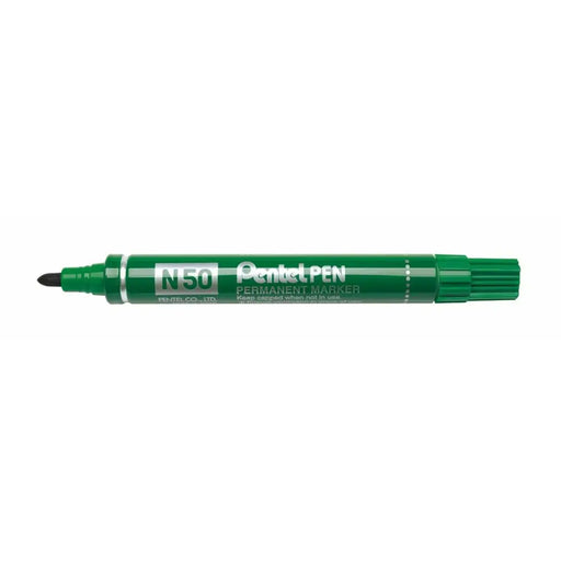 Перманентен флумастер Pentel N50-BE Зелен 12 Части