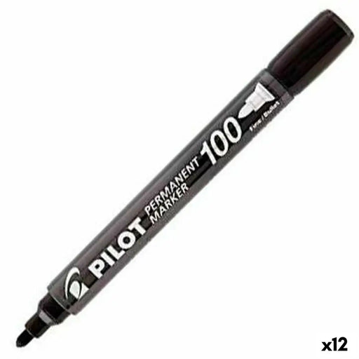 Перманентен флумастер Pilot Sca-100 Черен (12 броя)