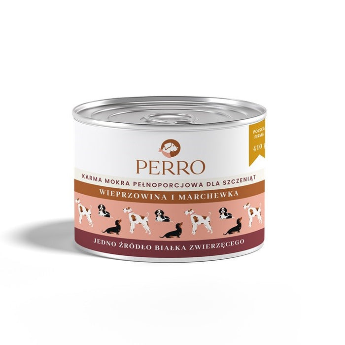 PERRO Junior свинско с морков - мокра храна за кучета - 410 г