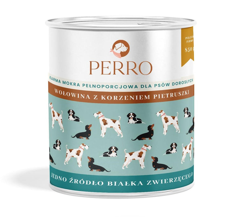 PERRO Телешко с корен от магданоз - мокра храна за кучета - 850 г