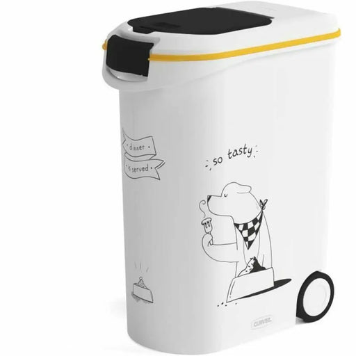 Pet food canister Curver 794096 С колела Бял Пластмаса 20