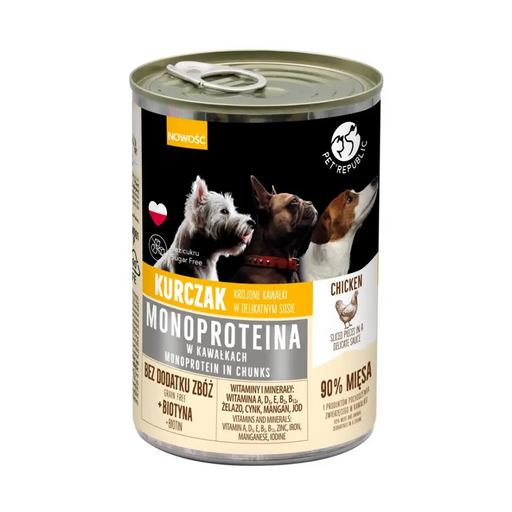 PET REPUBLIC Monoprotein Chicken - мокра храна за кучета