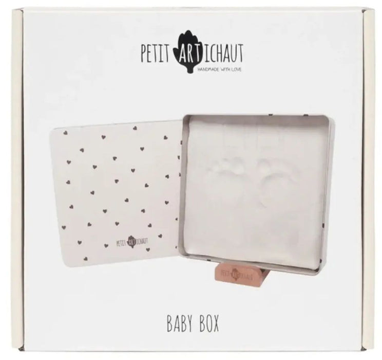 Метална кутия за бебешки отпечатък със стойка Petit Artichaut - Pretty Hearts
