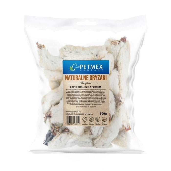 PETMEX Заешки лапи с козина Моно – лакомство за кучета – 500 г