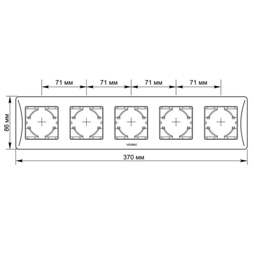 ПЕТОРНА ХОРИЗОНТАЛНА РАМКА VF-BNFR5H-W BINERA VIDEX - БЯЛА