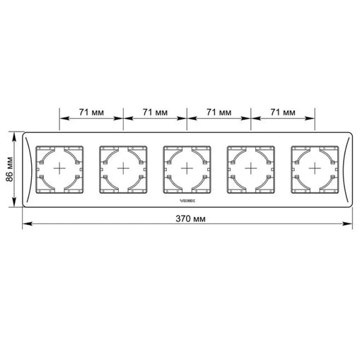 ПЕТОРНА ХОРИЗОНТАЛНА РАМКА VF-BNFR5H-BG - ГРАФИТ