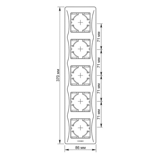 ПЕТОРНА ВЕРТИКАЛНА РАМКА VF-BNFR5V-W BINERA VIDEX - БЯЛА