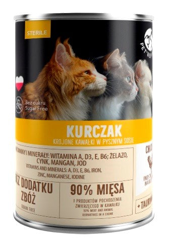 PET REPUBLIC Стерилна пилешка - мокра храна за котки - 400 г