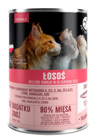 PET REPUBLIC Стерилна сьомга - мокра храна за котки - 400 г