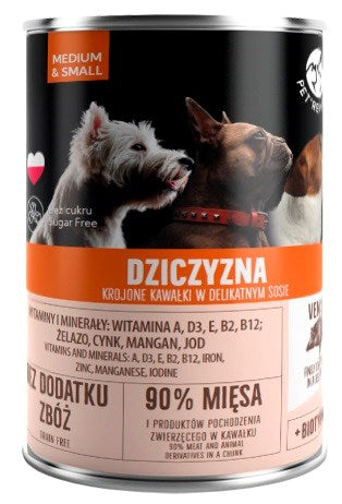 PET REPUBLIC Мокра храна за кучета за средни и дребни дивеч - 400 г