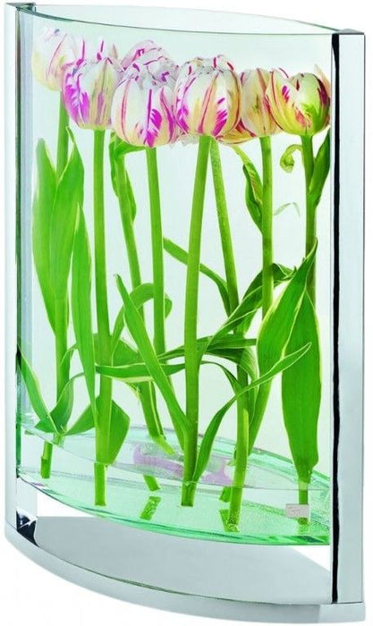 Ваза Philippi - Decade, 30 cm, стъкло с хромиран алуминий