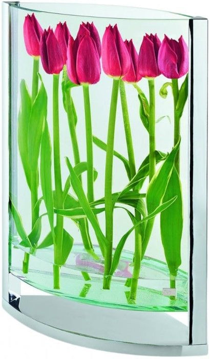 Ваза Philippi - Decade, 30 cm, стъкло с хромиран алуминий
