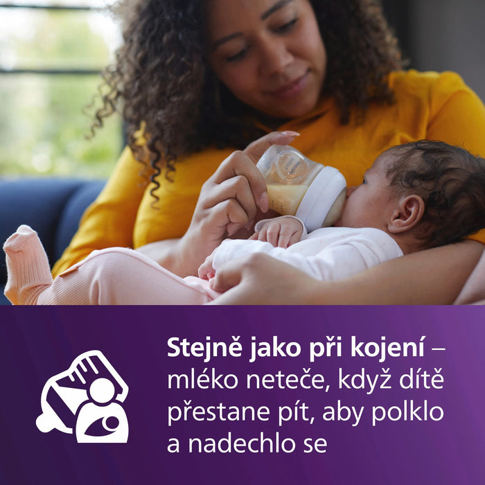 Биберони за шише Natural, поток 4, 2 бр