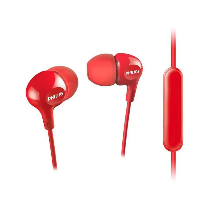 Philips In-ear headphones with mic 8,6mm drivers red