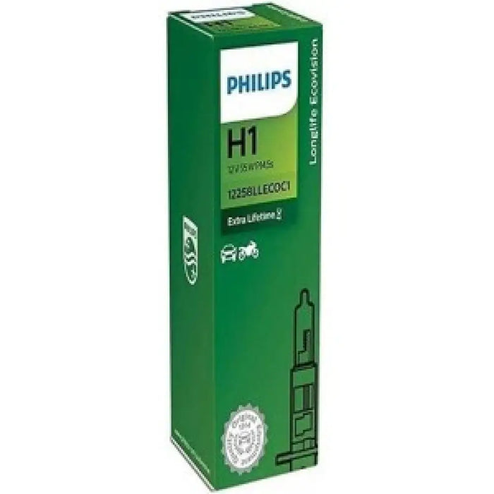 PHILIPS LONGLIFE ECOVISION H1 3200K 55W 12V CARTON BOX 1 PCS