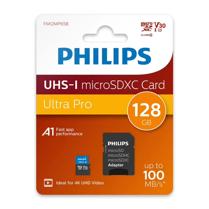 Philips Micro SDHC Card 128GB Class 10 UHS-I U3