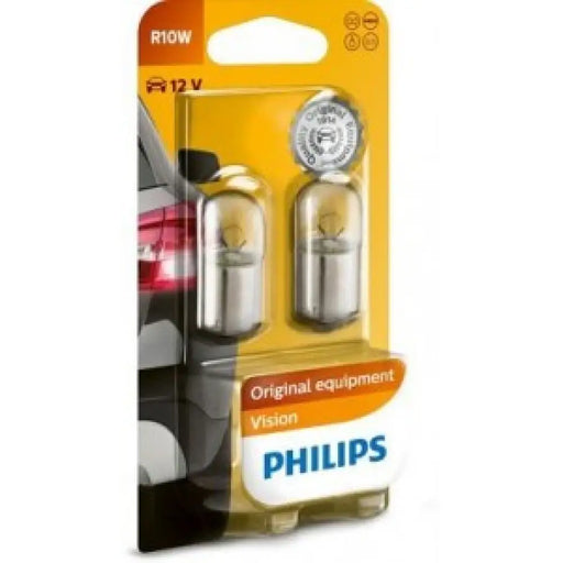 PHILIPS PREMIUM R10W 3200K 10W 12V CARTON BLISTER X2 PCS