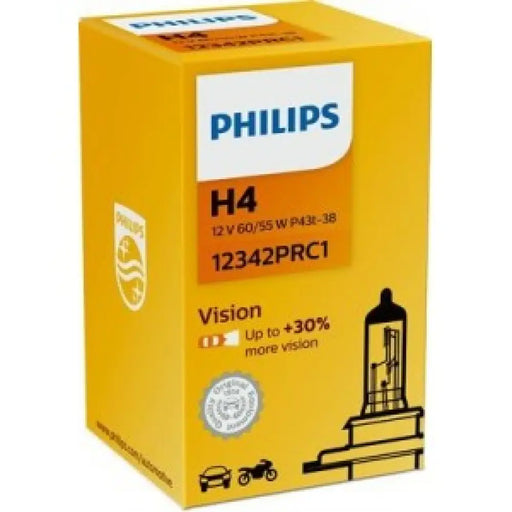 PHILIPS VISION H4 3200K 55W/60W 12V CARTON BOX 1 PCS