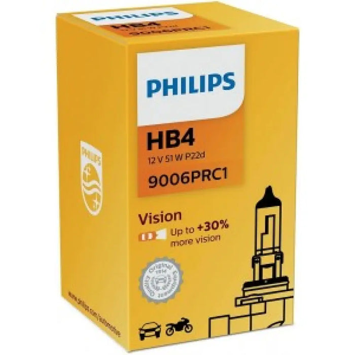 PHILIPS VISION HB4 3200K 51W 12V CARTON BOX 1 PCS