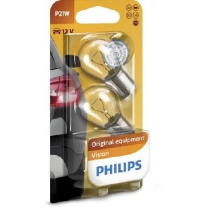 PHILIPS VISION P21W 3200K 21W 12V CARTON BLISTER X2 PCS